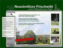Tablet Screenshot of neustrelitzer-frischwild.de